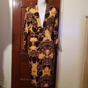 Beautiful low cut pattern dress